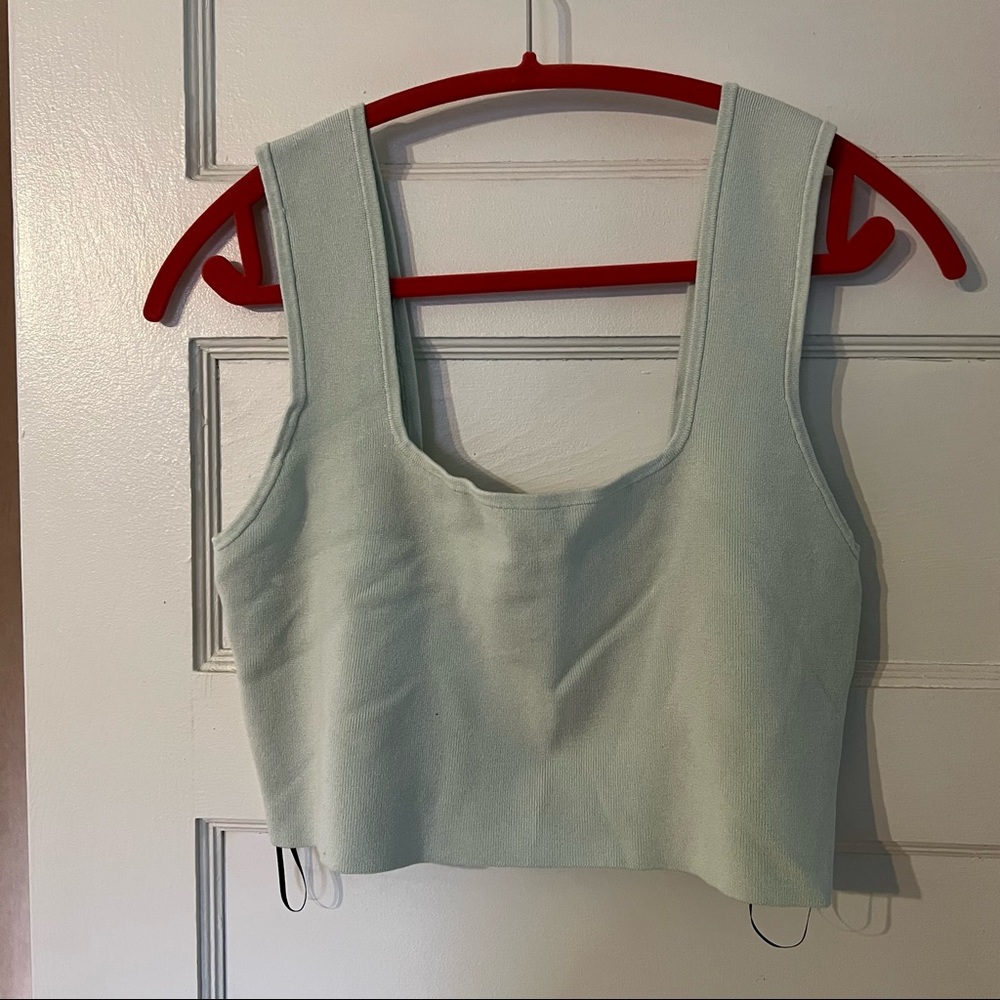 Light Blue Knit H&M Cropped Tank
